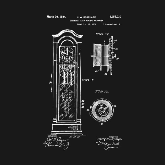 Old Clock patent / clock blueprint by Anodyle