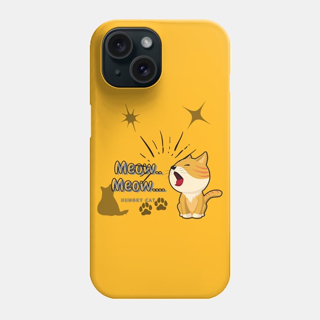 Cute Cat Phone Case by JeDrin