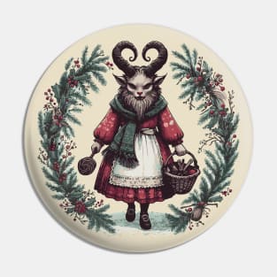 Krampus Christmas Pin