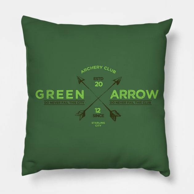 Green Arrow Club Pillow by manospd