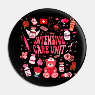 Intensive Care Unit Funny ICU Nurse Happy Valentine_s Day Pin