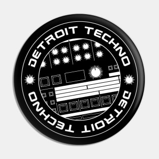 909 Drum Machine Circle: Detroit Techno Pin