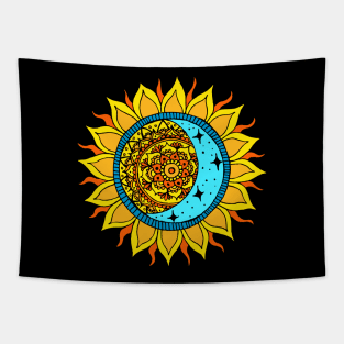 Sun and Moon Mandala Tapestry