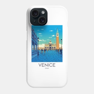 A Pop Art Travel Print of Venice - Italy Phone Case