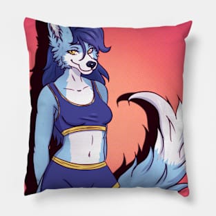 Blue Fox Pillow