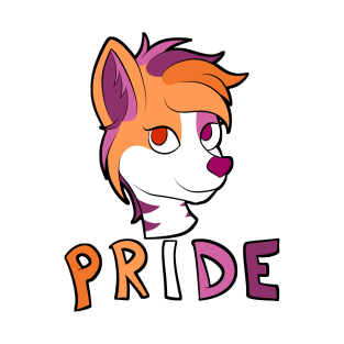 Lesbian Pride - Furry Mascot 2 T-Shirt