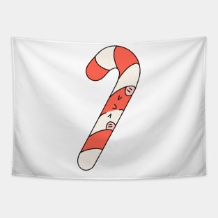 Cute Christmas candy cane Tapestry