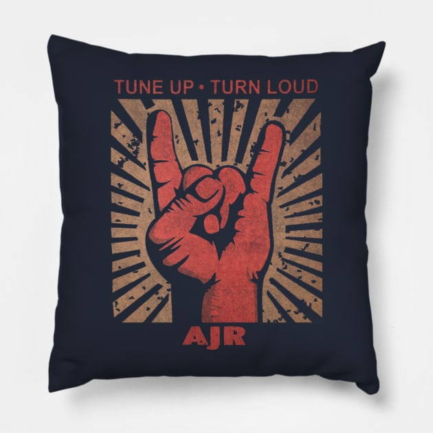 Tune up . Tune Loud AJR Pillow by MenGemeyMashkan