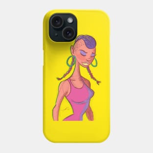 Pigtail Braids Girl by IAMO Phone Case