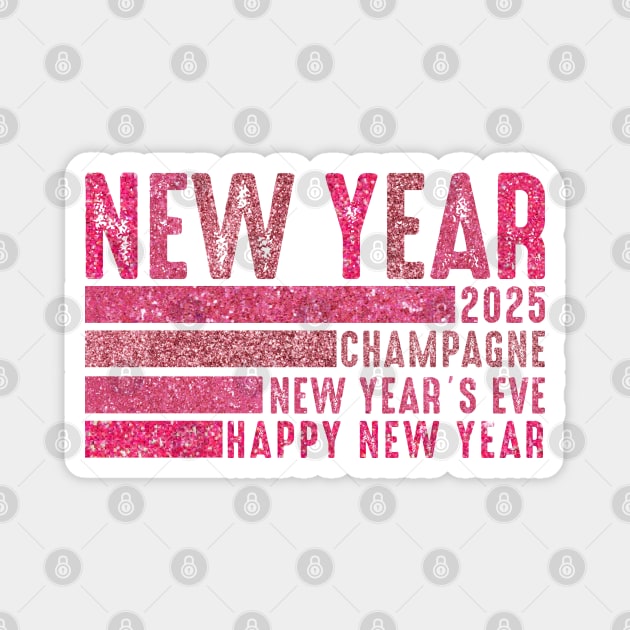 Happy New Year - Glitter Sequins Magnet by criarthdesign