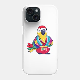 Japanese ninja parrot Phone Case