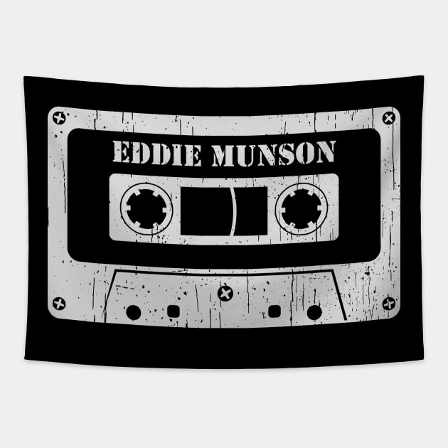 Eddie Munson - Vintage Cassette White Tapestry by FeelgoodShirt