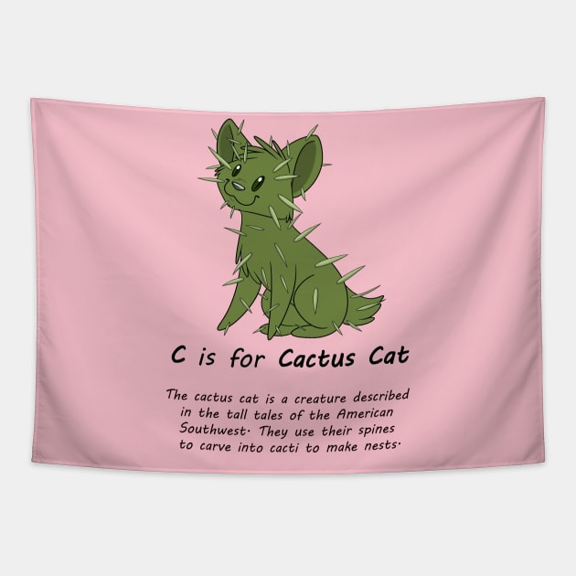 Cactus Cat Tapestry by possumtees