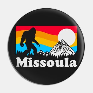 Missoula Montana Bigfoot, Funny Sasquatch Montana Missoula Pin