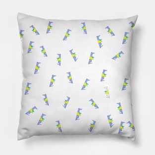 Be Funky Like This Blue Bird Dog Pillow