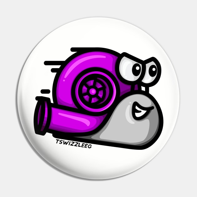 Turbo Snail - Gray/Purple Pin by hoddynoddy