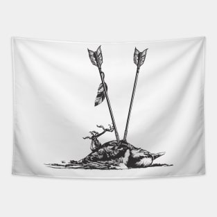 Dead Bird and Arrows Tapestry