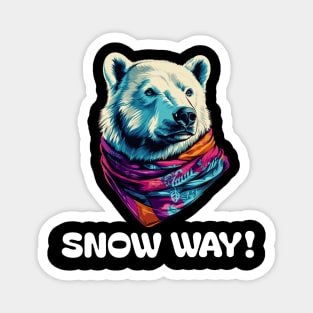 Snow Way: Arctic Chic Polar Bear Cool Magnet