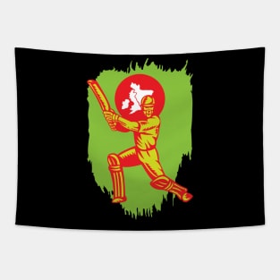 Bangladesh Cricket Player Batsman Design Tapestry