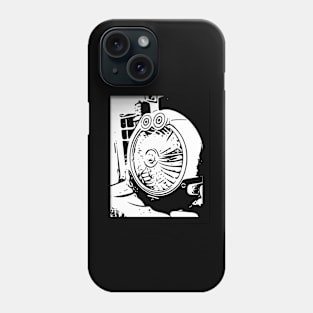 Black and white fan character design Phone Case