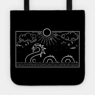 Loch Ness Monster Illustration Tote