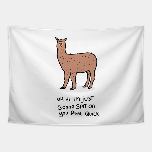 Grumpy Alpaca Tapestry by grumpyanimals