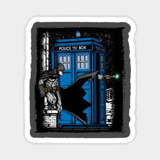 The Bat's Blue Box Magnet