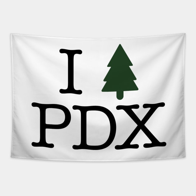 I Love PDX T-Shirt Tapestry by HolidayShirts