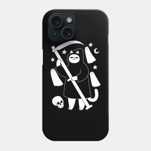 Spooky Grim Reaper Cat Phone Case