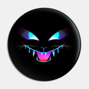 Cheshire Cat Face Halloween Spooky Face Pin