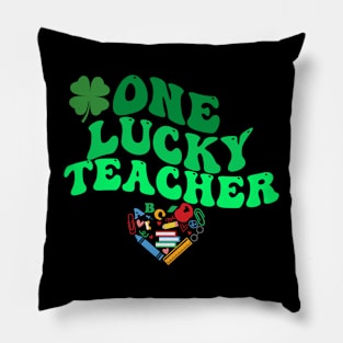 One Lucky Teacher , St Patrick's Day Pillow