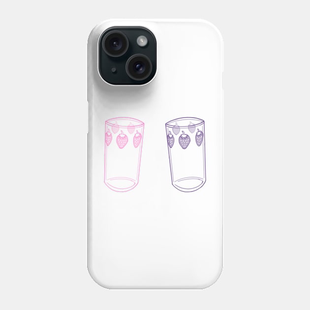 Nana anime strawberry glasses (pastel pink and purple) Phone Case by little-axii