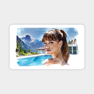 Mountain Retreat Poolside Magnet