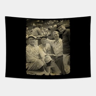 Smoky Joe Wood, Cy Young, Lefty Grove, Walter Johnson at Fenway Park Tapestry