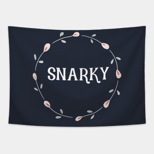 Snarky Floral Circle Tapestry