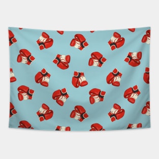 Red Boxing Gloves Pattern Tapestry