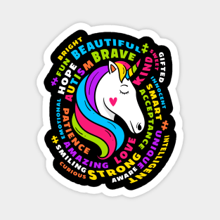 autism unicorn autism awareness Magnet