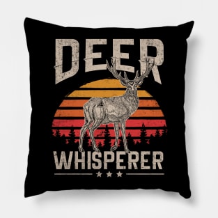 Retro Vintage Style Deer Hunting Whisper Gift For Hunter Pillow