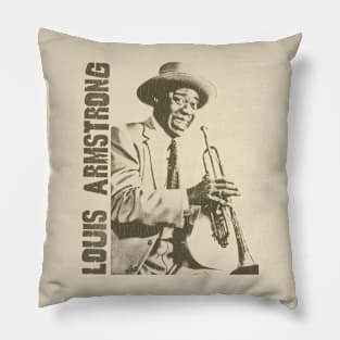 Louis Armstrong Vintage Pillow