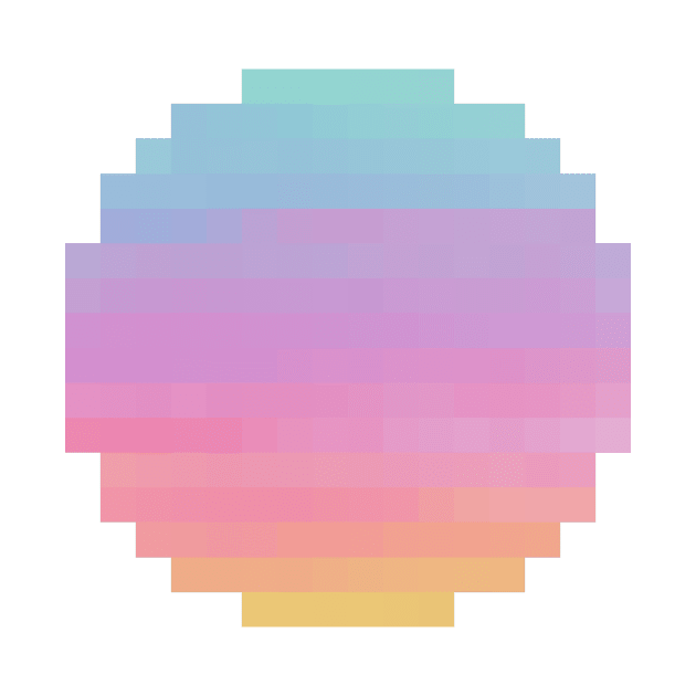 Pastel Rainbow Aesthetic Circle by christinegames