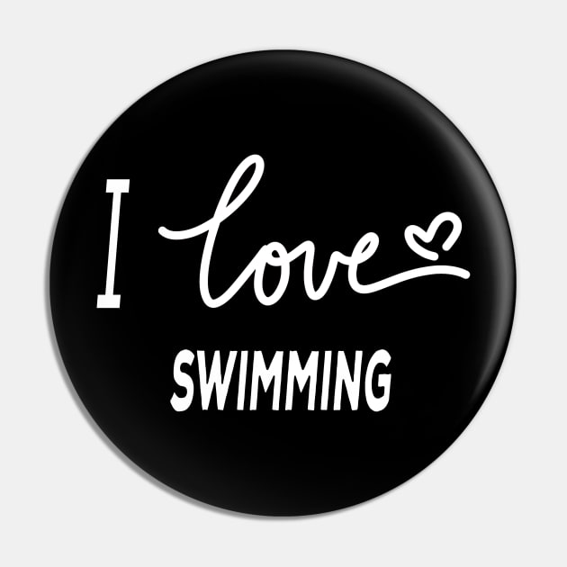 I Love Swimming Pin by Happysphinx