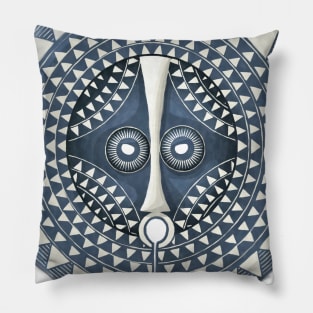 Watercolor  tribal mask Pillow