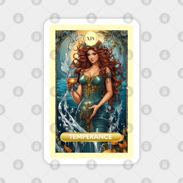 The Temperance Card From the Light Mermaid Tarot Deck. Magnet by MGRCLimon