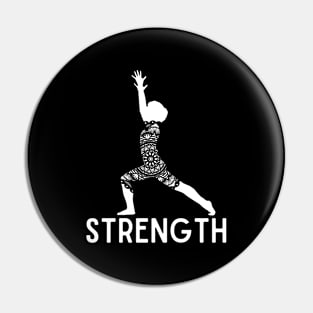 Strength Yoga Pose Mindful Meditation Pin