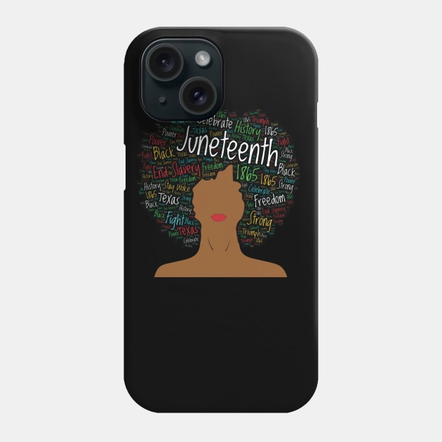 Juneteenth Afro Phone Case by blackartmattersshop