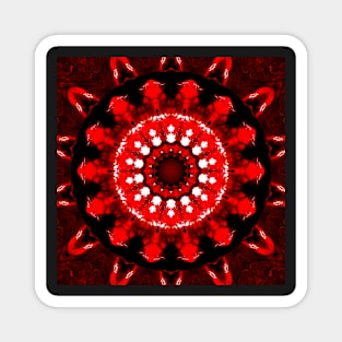 Ominous Red Kaleidoscope pattern (Seamless) 13 Magnet