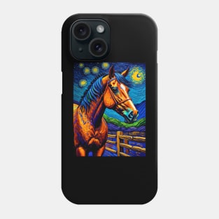 Horse in starry night Phone Case