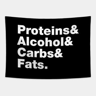 Macronutrients (Proteins & Alcohol & Carbs & Fats.) Tapestry