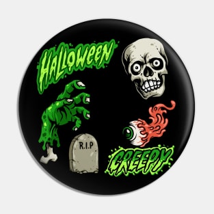 halloween stickers vector Pin