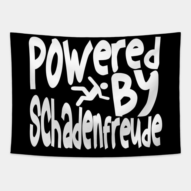 Powered By Schadenfreude Tapestry by JAC3D